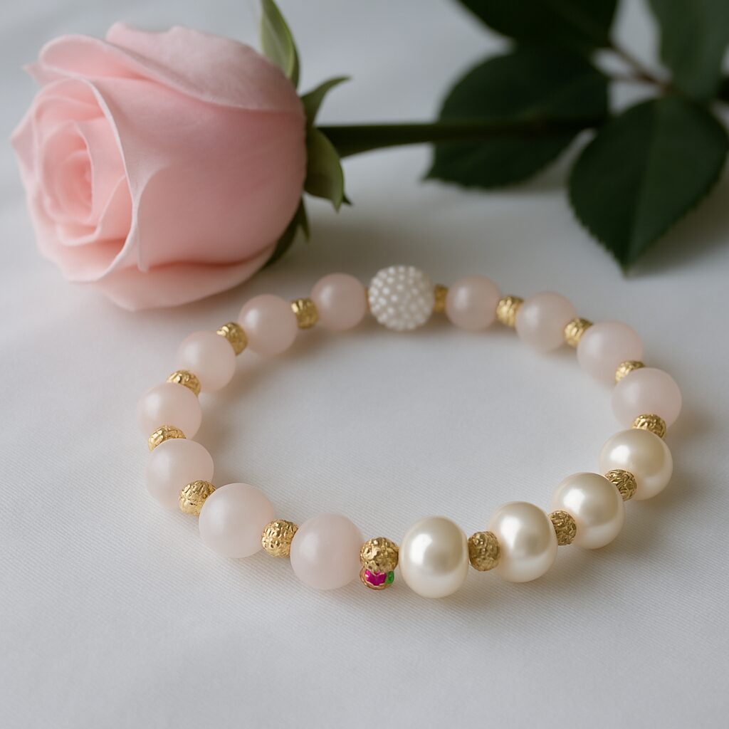 Rosé Delight" Perlenarmband