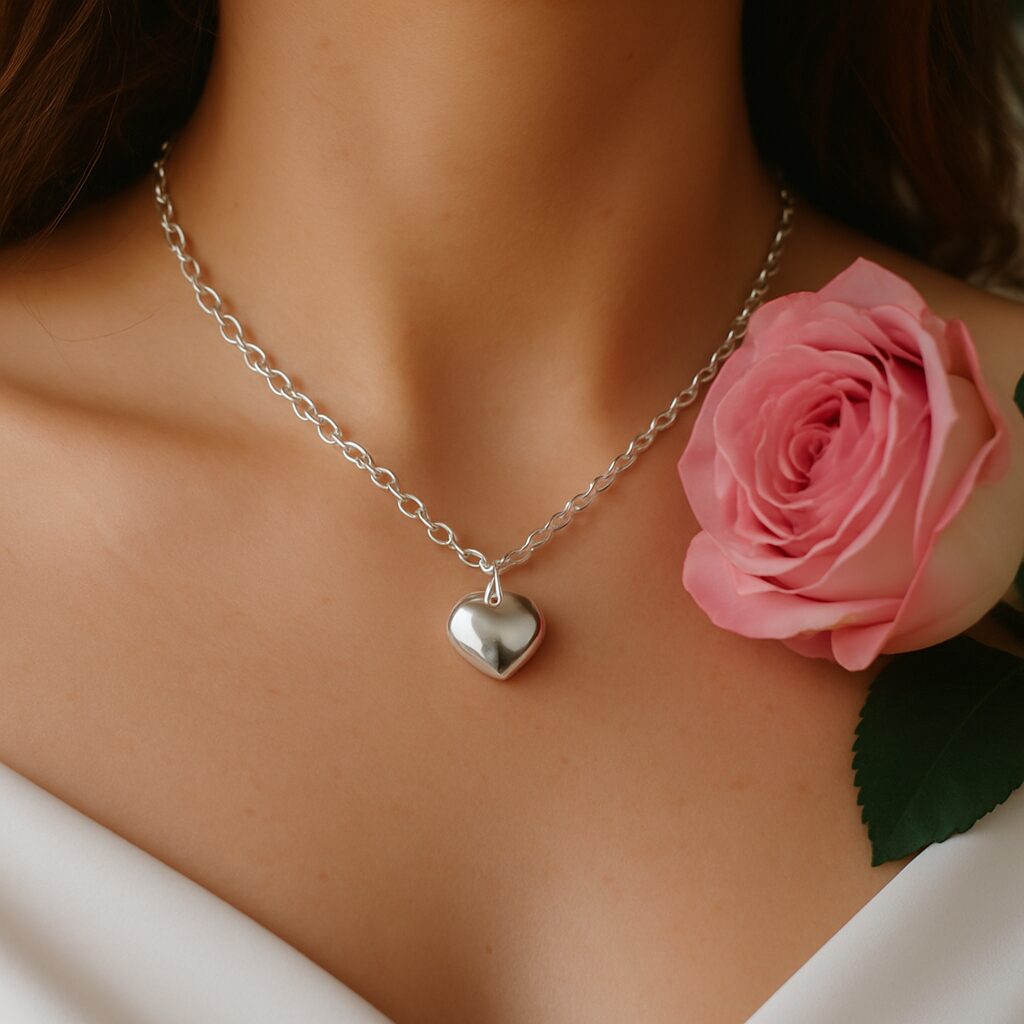 Silberne Herz-Gliederkette "Amore"