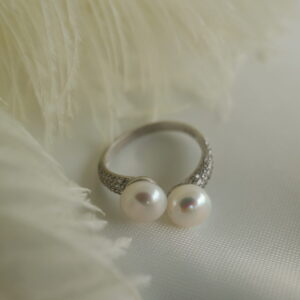 Ring Perle 925 Sterling Silber