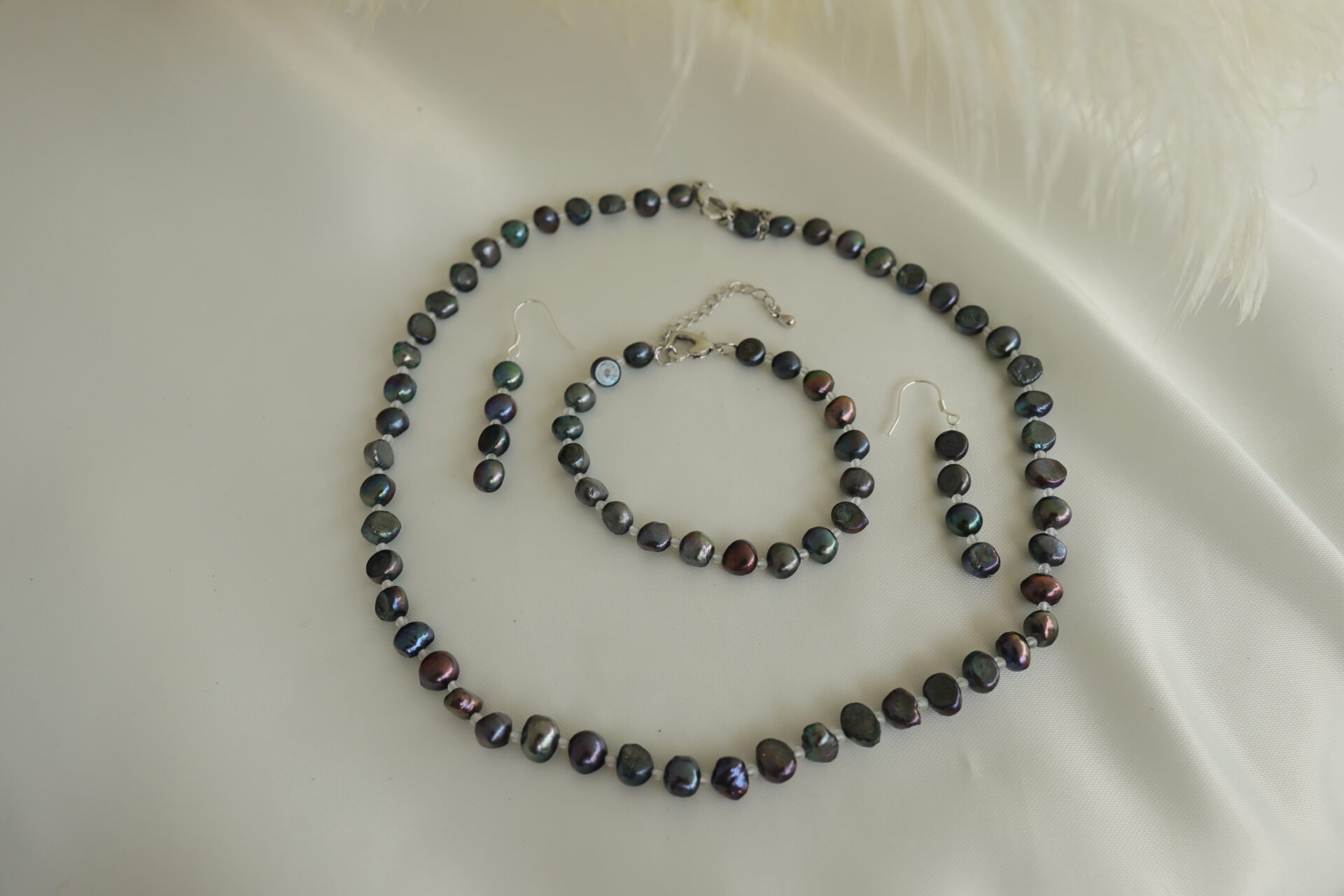 Jasmine Set Echte Süsswasser Perlen