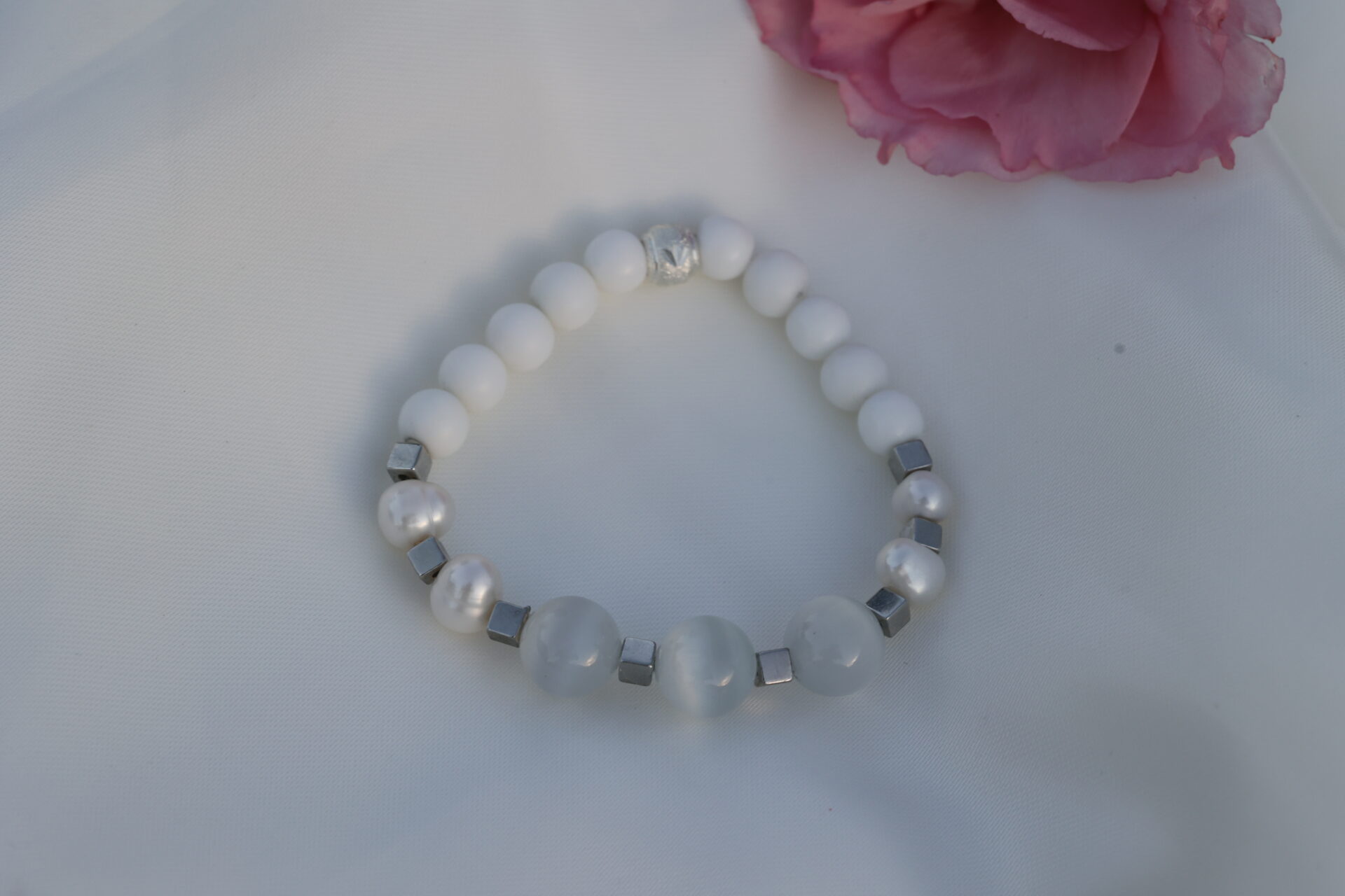 Mondstein Perlen Armband