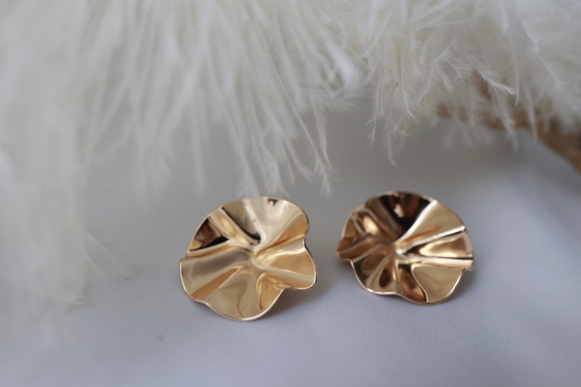 "Golden Waves" Ohrstecker