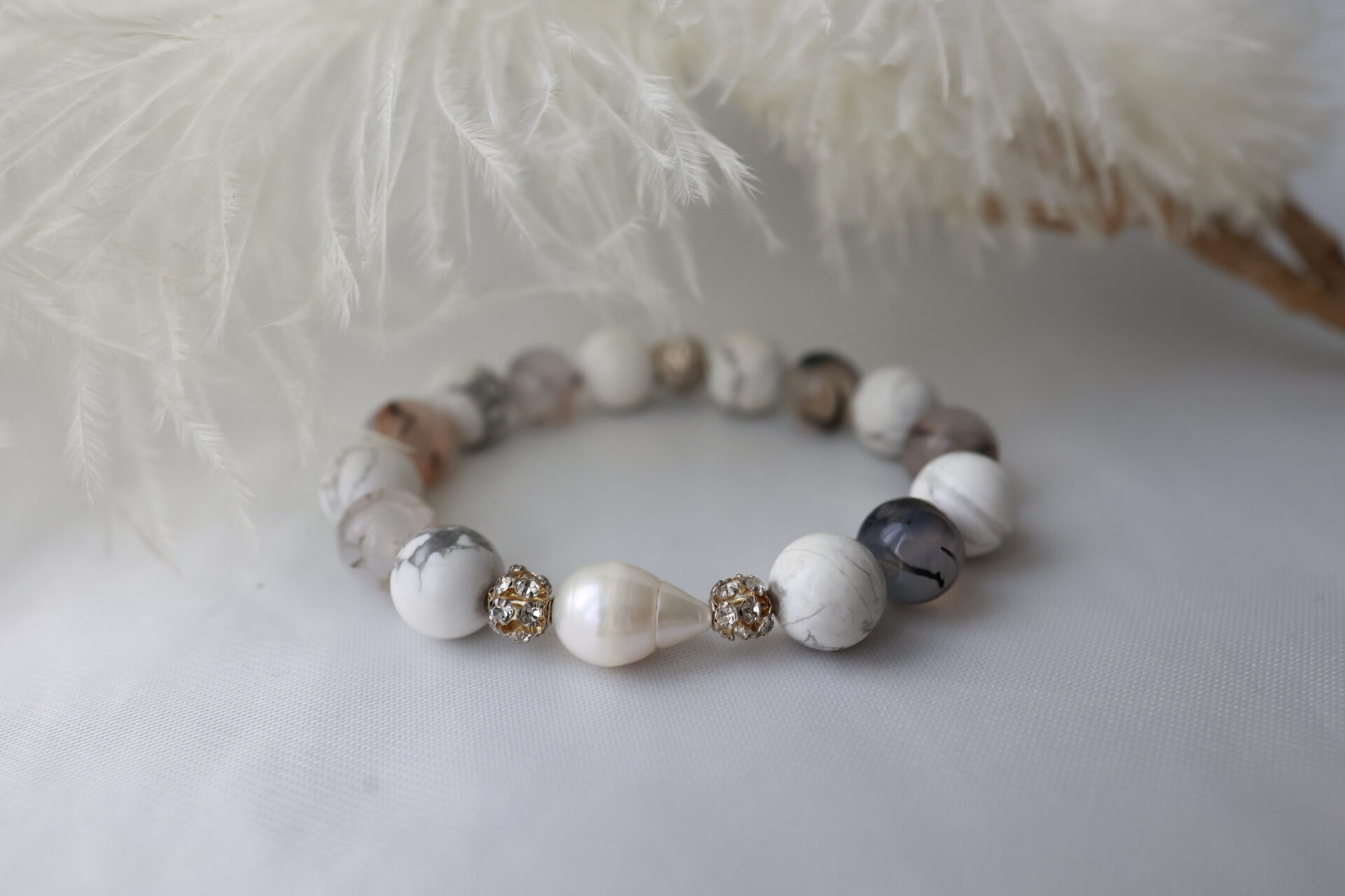 Elegantes Armband "Pearl & Marble"