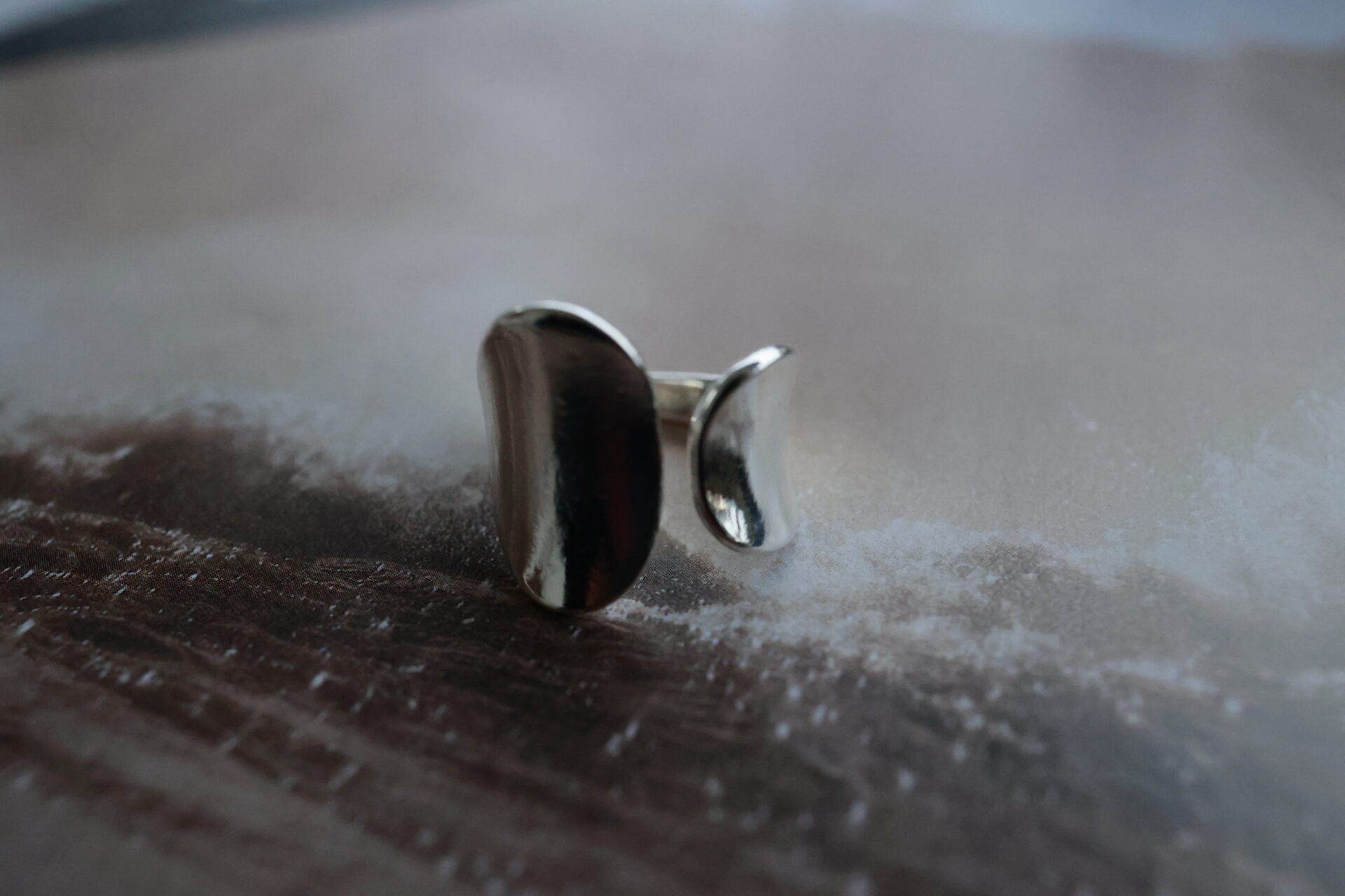 Moderner Statement-Ring in Silber