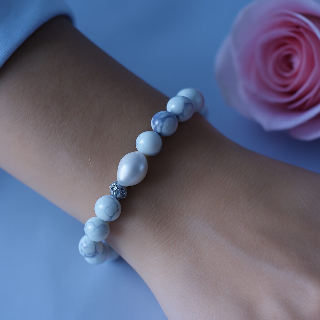 "Tranquility" Marmor-Perlenarmband