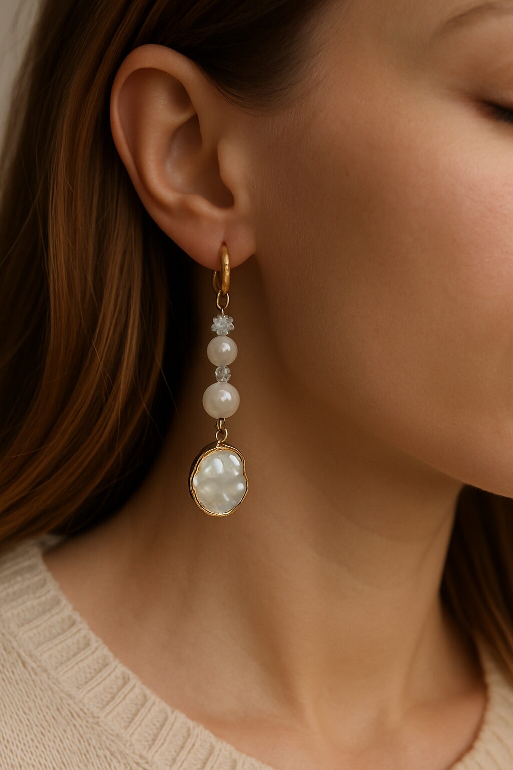 Ohrschmuck Süsswasserperle